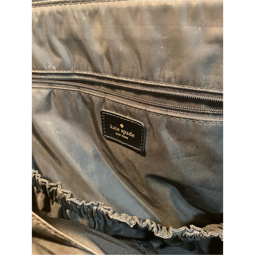 Kate Spade Adaira Wellesley Polka Dot Diaper Tote Bag Black Tan Preppy - Picture 12 of 16